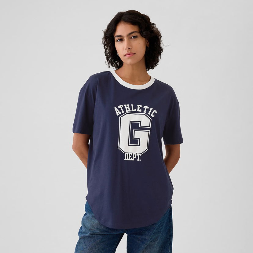 Majica kratkih rukava GAP T-shirt Shortsleeve Logo Tee Navy Uniform M Crna | 500012-02