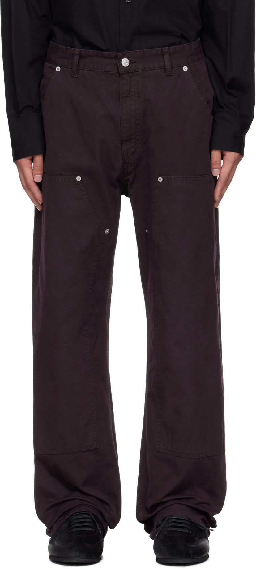 Cargo hlače Maison Margiela MM6 Maison Margiela 5-Pocket Carpenter Pants Ljubičasta | SH2LA0044 S78548