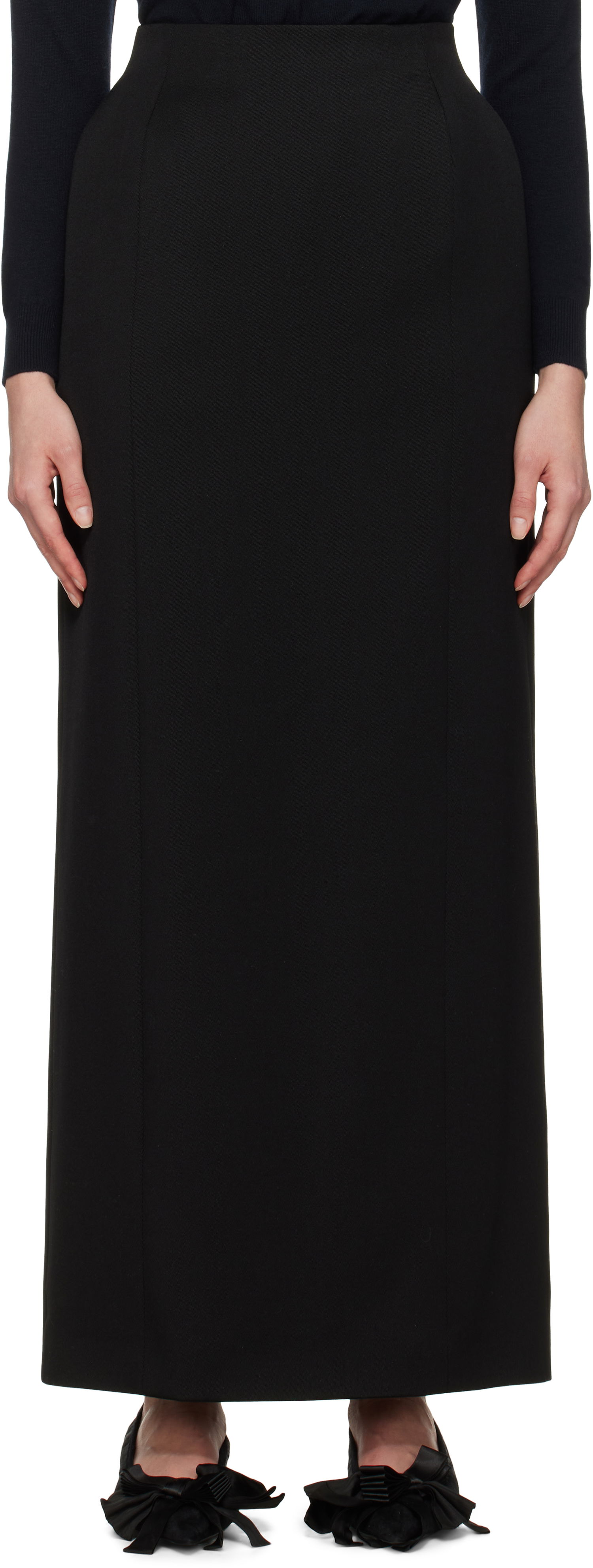 Suknja Balenciaga Balenciaga Hourglass Maxi Skirt Crna | 814081 TPT24, 0