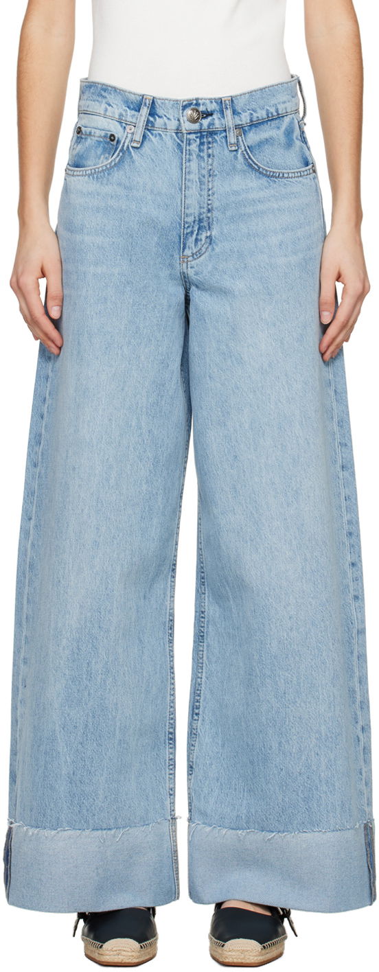Jeans rag & bone Rag & Bone Sofie Wide Leg Jeans Plava | WDD24S2993BOMA