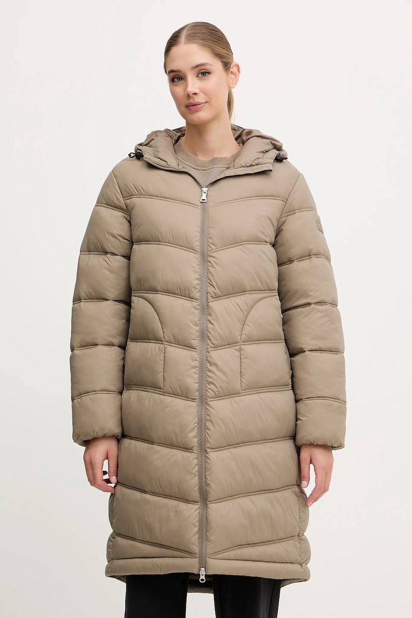 Pernata jakna Napapijri Napapijri A-Ega Winter Hooded Puffer Coat Bež | NP0A88XFN1T1