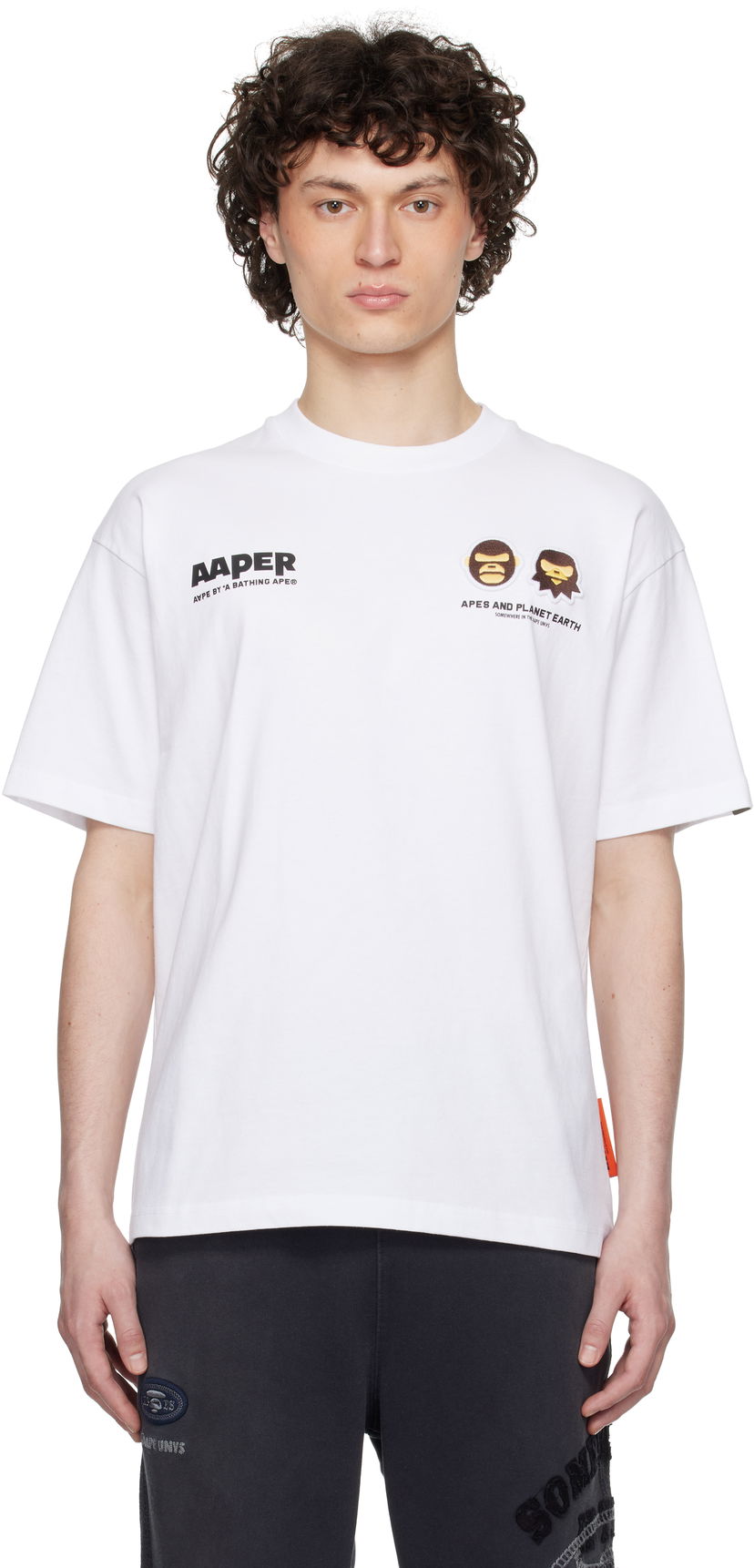 Majica kratkih rukava AAPE by A Bathing Ape AAPE by A Bathing Ape 'AAPER' Basic T-Shirt Bijela | AAPTEM1675XXNWHX