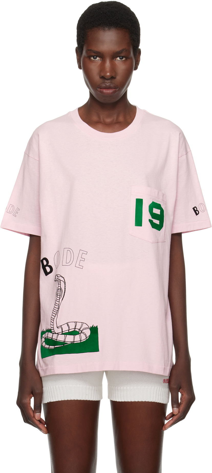 Majica kratkih rukava Bode Bode Cobra Graphic T-Shirt Ružičasta | MRS25CS010