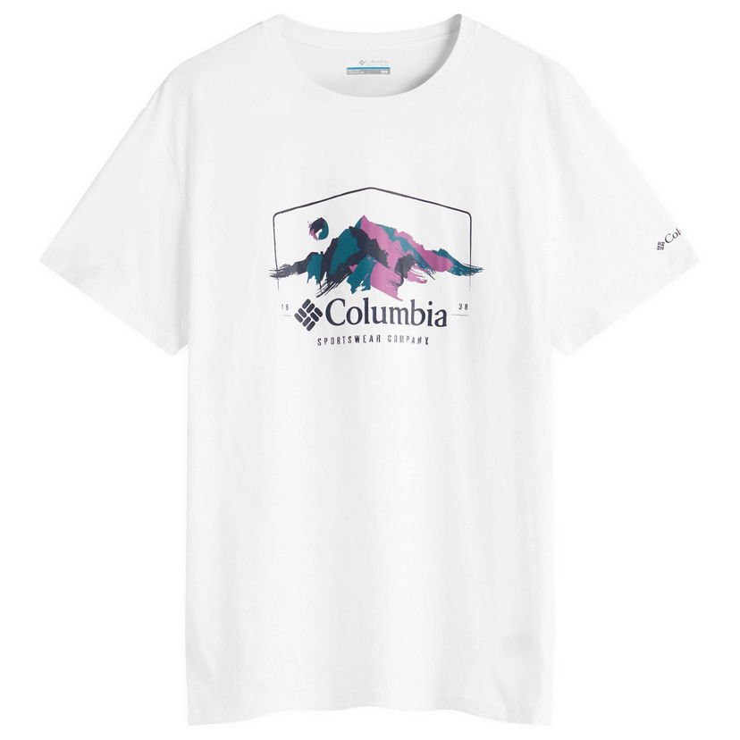 Majica kratkih rukava Columbia Path Lake Graphic T-Shirt, Size Large Bijela | 1934814-109