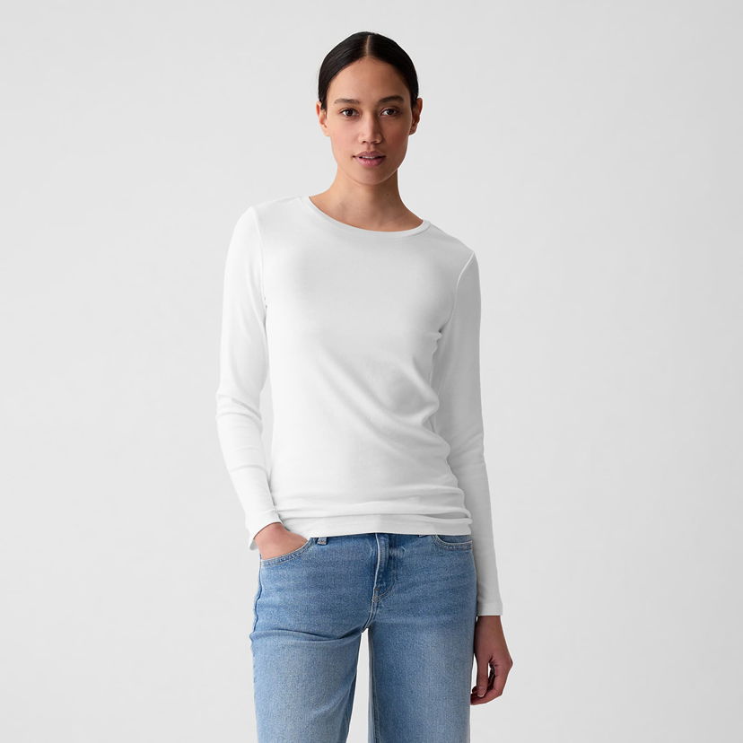 Majica kratkih rukava GAP T-shirt Modal Crew Fresh White XS Bijela | 540609-04