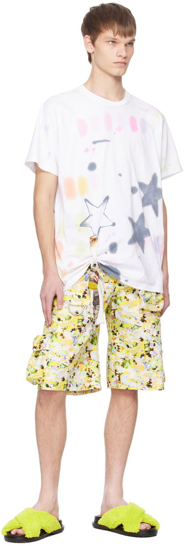 Kratke hlače Collina Strada Collina Strada Puzzle Flower Cargo Shorts Žuta | MXX6410, 3