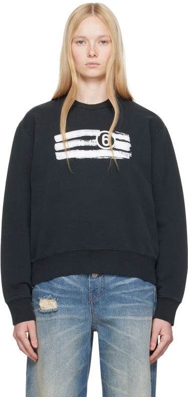 Džemper Maison Margiela MM6 Maison Margiela Unbrushed Jersey Sweatshirt Crna | S62GU0139 M25004, 0