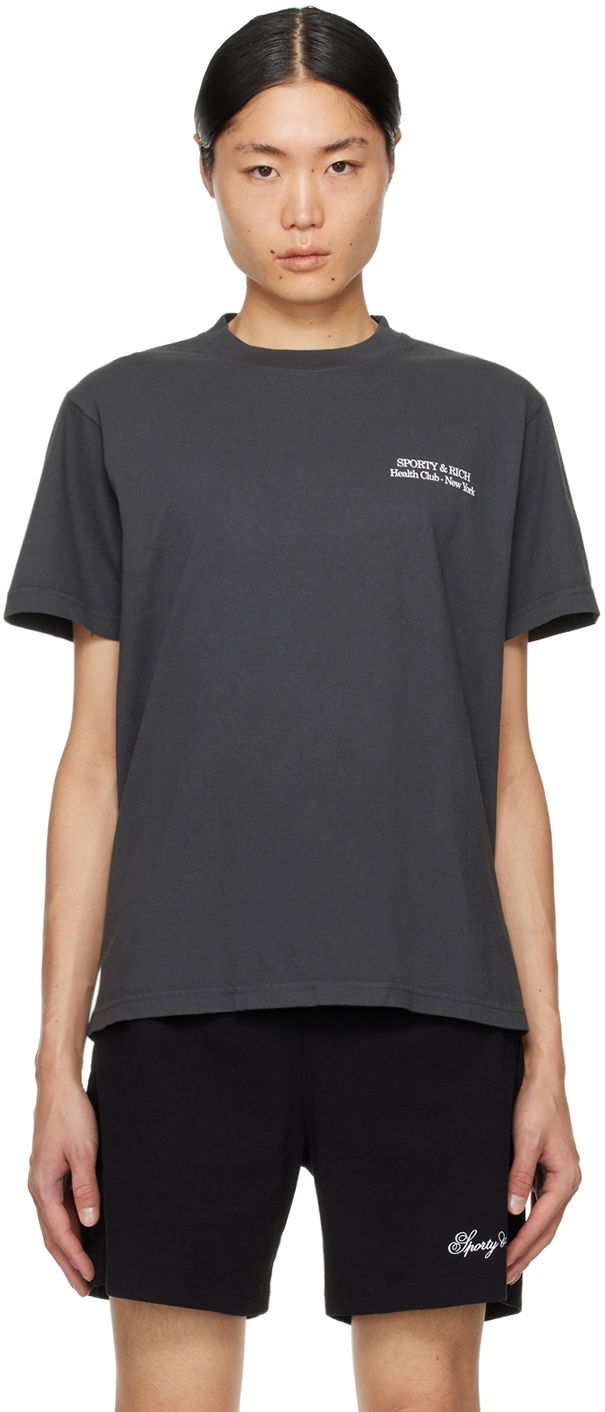 Majica kratkih rukava Sporty & Rich New Drink More Water T-Shirt Siva | TSAW2384FB, 0