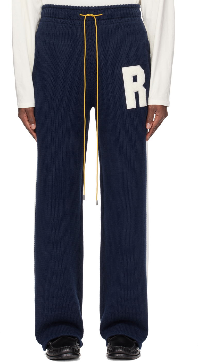 Trenirka Rhude Knit Lightning Trousers Tamnoplava | RHPS24PA09504364