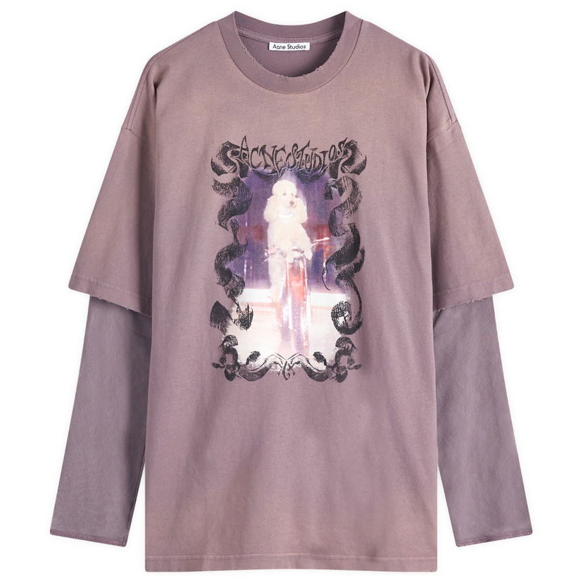 Majica kratkih rukava Acne Studios Acne Studios Edra Double Layer Poodle T-Shirt, Size L Ljubičasta | AL0454-CJD