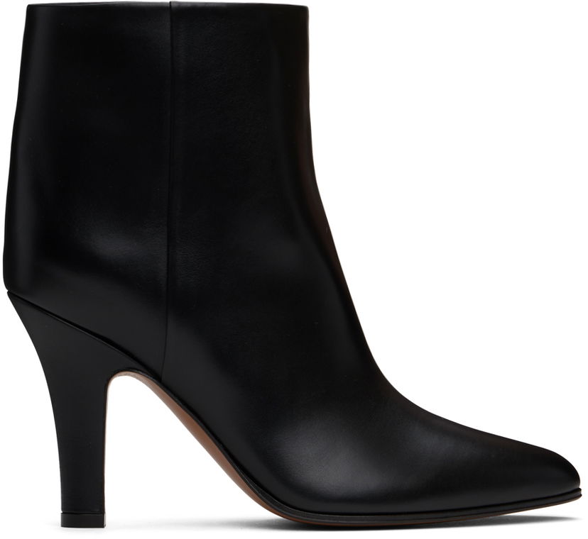 Haljina The Row The Row Prudens Leather Ankle Boots Crna | F1531-L57