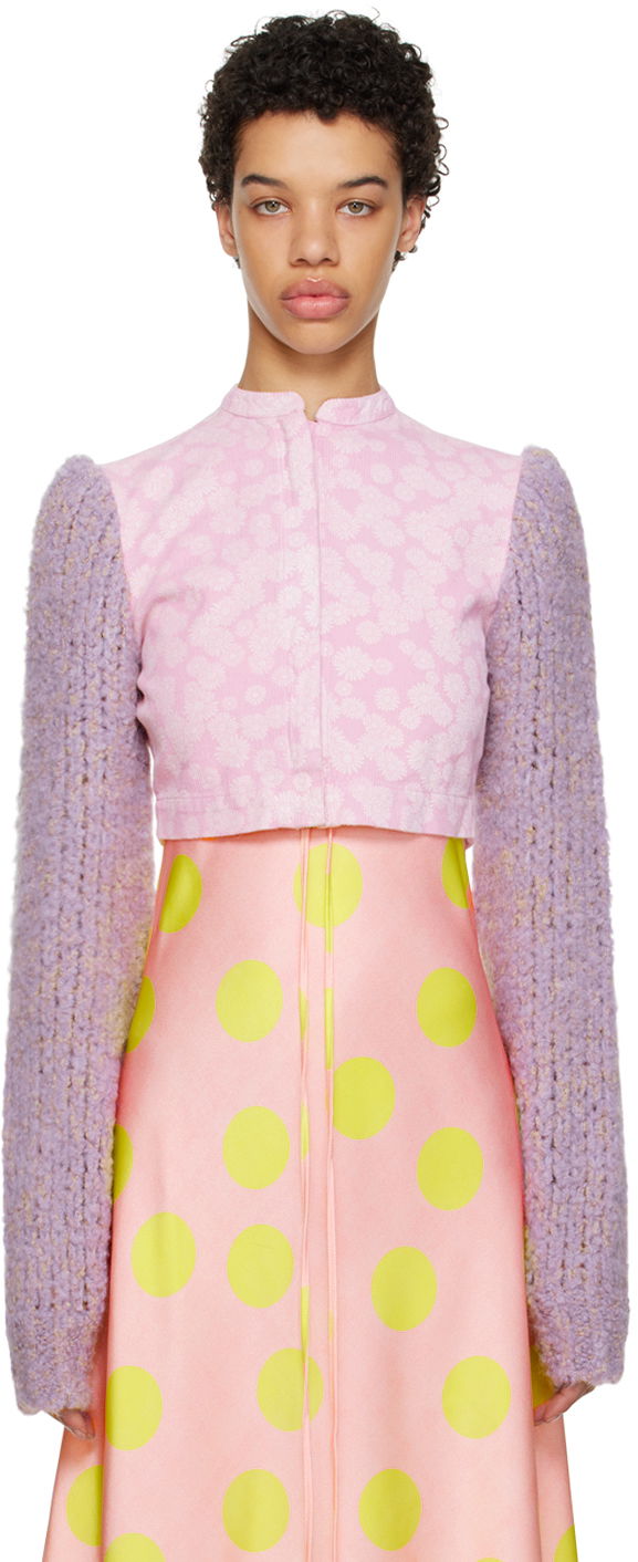 Haljina ERL ERL Floral Cropped Jacket Ružičasta | ERL06J103
