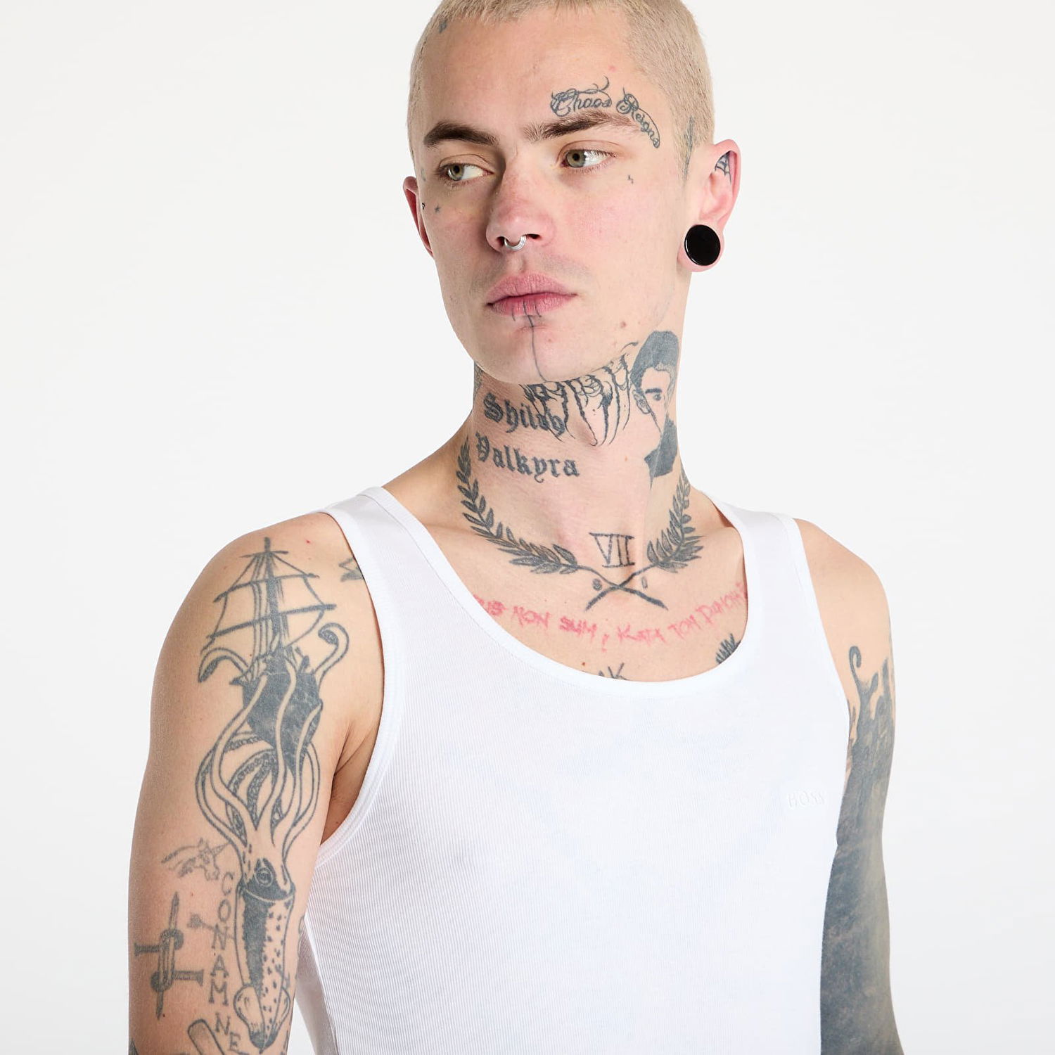 Majica bez rukava BOSS Hugo Boss 3-Pack Classic Rib Tank Top Bijela | 50542132-100, 1
