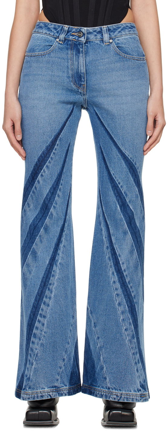 Jeans Dion Lee Darted Bootcut Jeans Plava | A2328PS24
