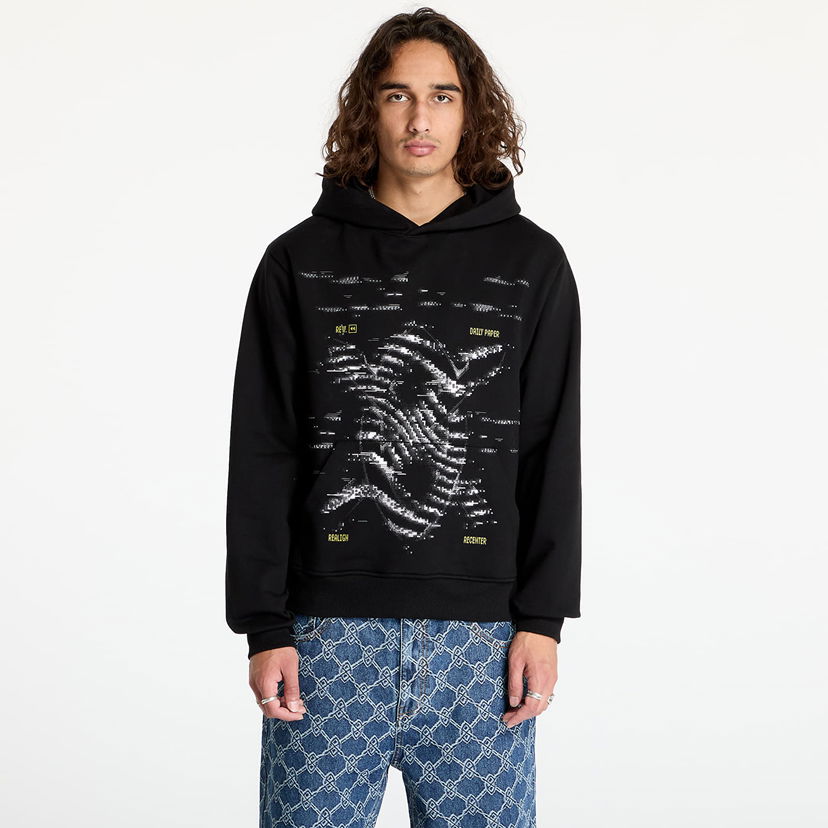 Dukserice DAILY PAPER Rewind Hoodie Black Crna | 2421088