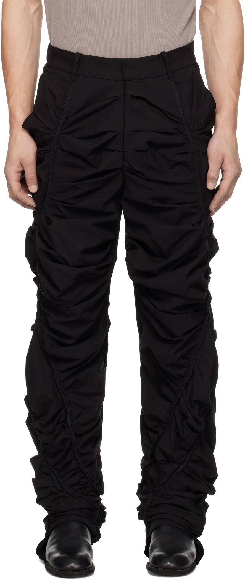 Hlače Post Archive Faction (PAF) Technical Left Trousers Crna | 7.0 BTPL-B