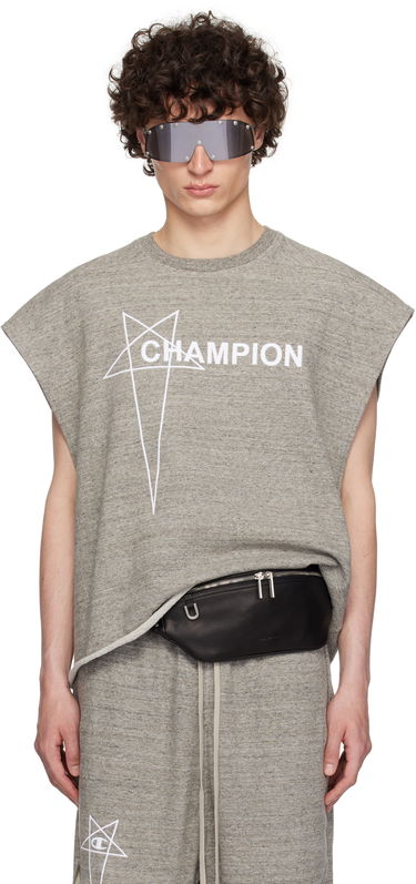 Majica bez rukava Rick Owens Rick Owens Champion Edition Micro Tatlin Tank Top Siva | CM01E1667 CHMJ JERSEY, 0