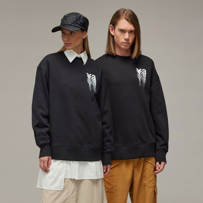 Dukserice Y-3 Graphic Crew Sweat Crna | IZ3171
