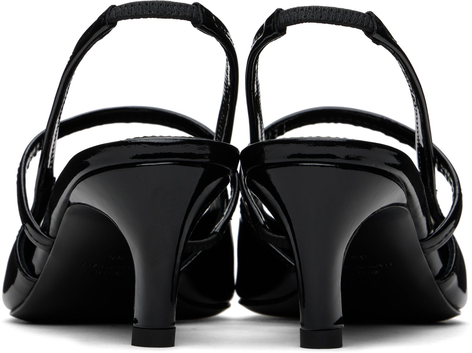 Tenisice i cipele TOTEME Sharp Patent Slingback Heels Crna | 251-WAS821-LE0091, 1