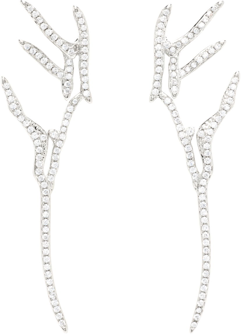 Naušnice Collina Strada Collina Strada Crystal Wing Earrings Bijela | XX1096