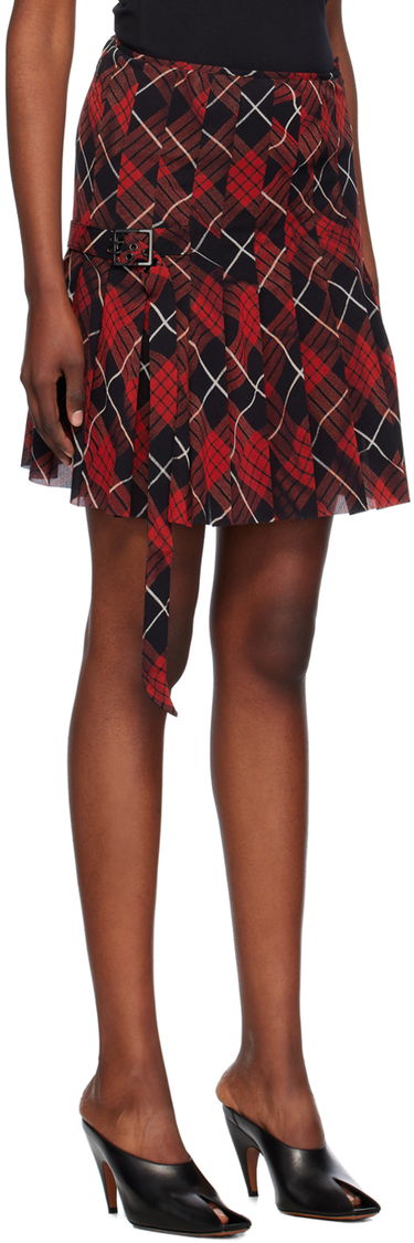 Suknja Jean Paul Gaultier Distorted Tartan Skirt Crvena | 24/31-F-JU105-T568-300001, 1