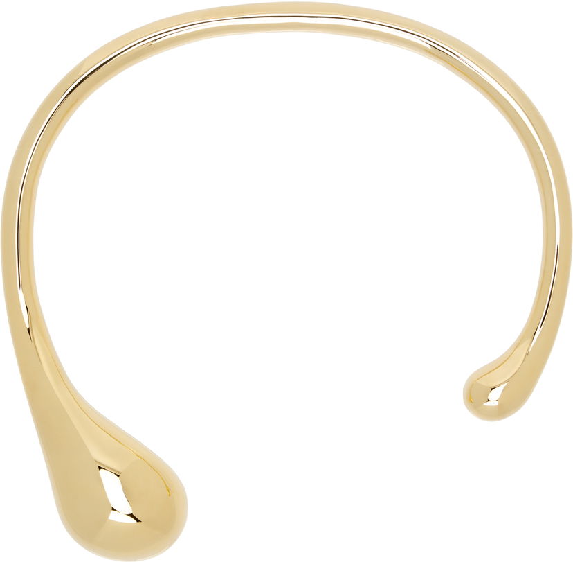 Ogrlica Bottega Veneta Bottega Veneta Gold Drop Necklace Žuta | 827014 VAHU0