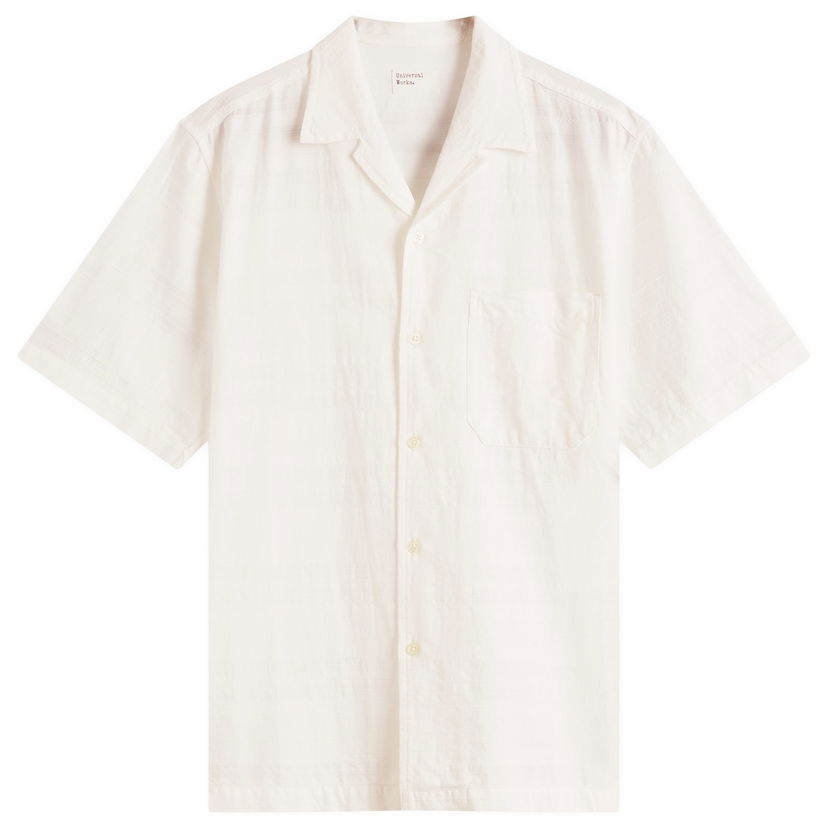 Košulja Universal Works Universal Works Men's Self Stripe Minari Shirt, Size Large Bijela | P32044-ECR