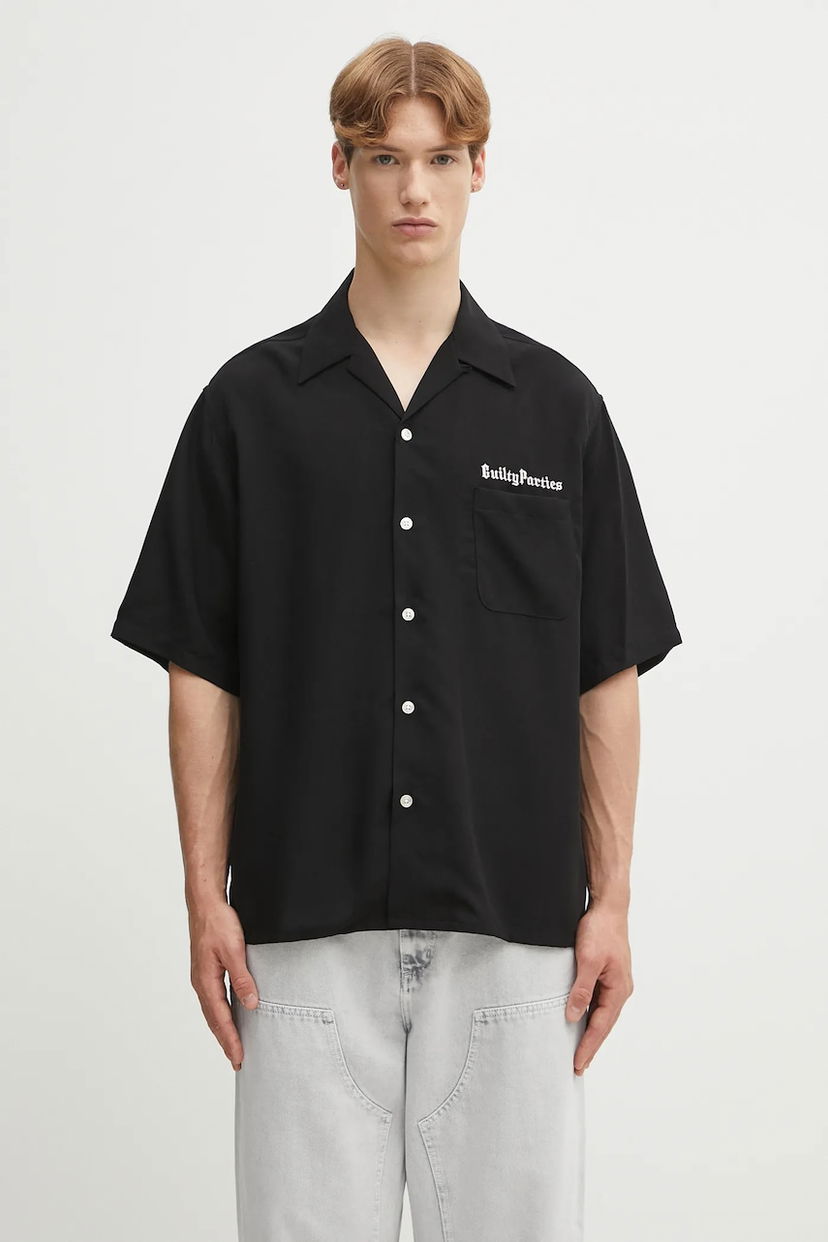 Košulja WACKO MARIA Wacko Maria 50'S Shirt Relaxed Fit Crna | 25SS.WMS.OC06