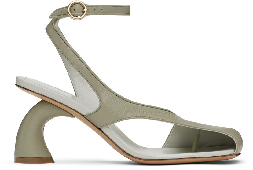 Dodaci Dries Van Noten Dries Van Noten Asymmetrical Heeled Sandals Zelena | WS251-1304-112