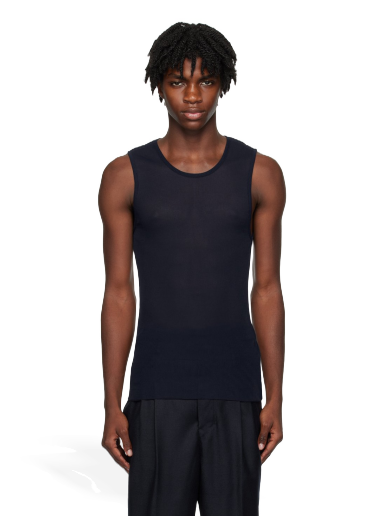 Majica bez rukava AMI Long Tank Top Tamnoplava | HTK101.JE0022