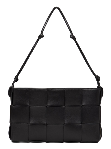 Torba za rame Bottega Veneta Cassette Pouch Bag Crna | 730543 VCQC4