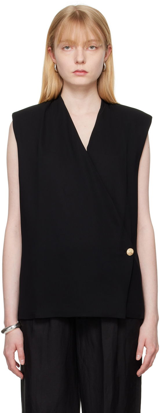 Prsluk Anine Bing Wrap Sleeveless Top Crna | A-07-4835-BLK26