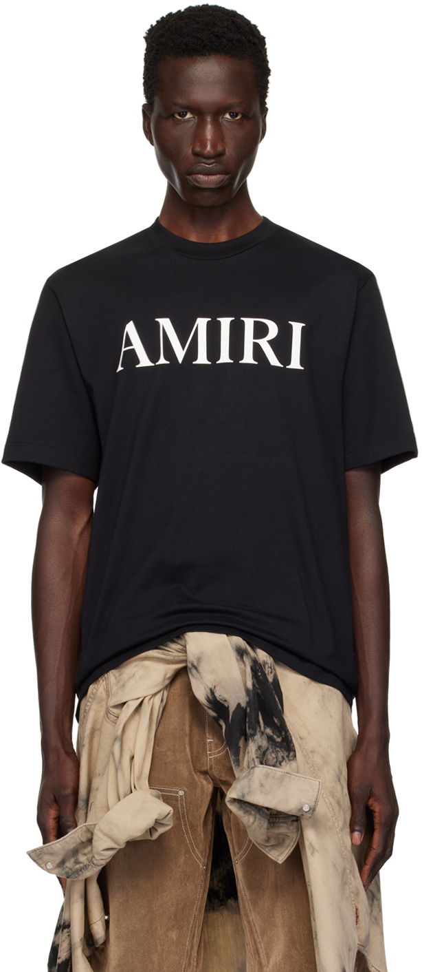 Majica kratkih rukava AMIRI Black Bonded-Logo T-Shirt Crna | AMJYTE1073