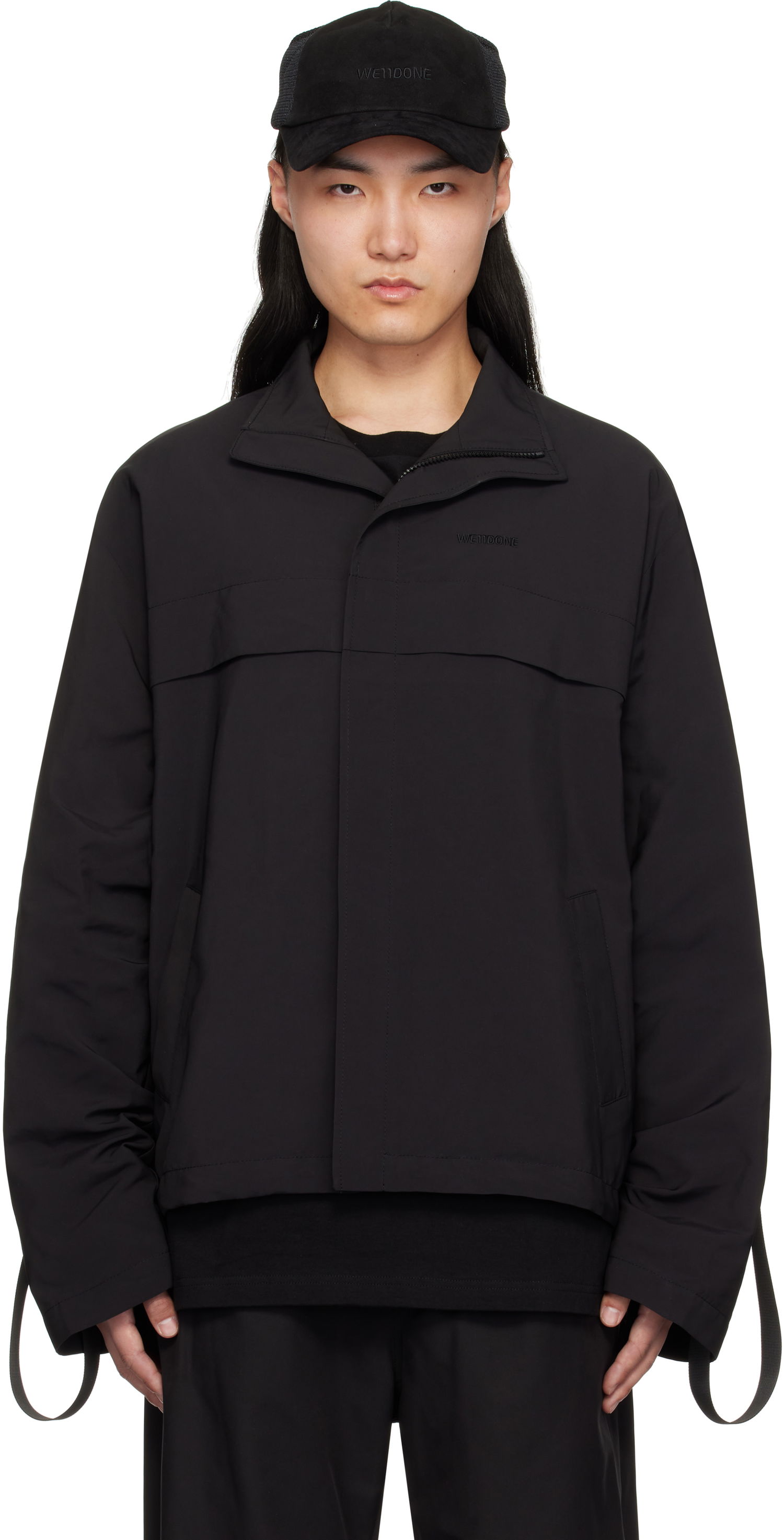Vjetrovka We11done We11done Strapped Windbreaker Jacket Crna | WD-JP0-25-004-M-BK, 0