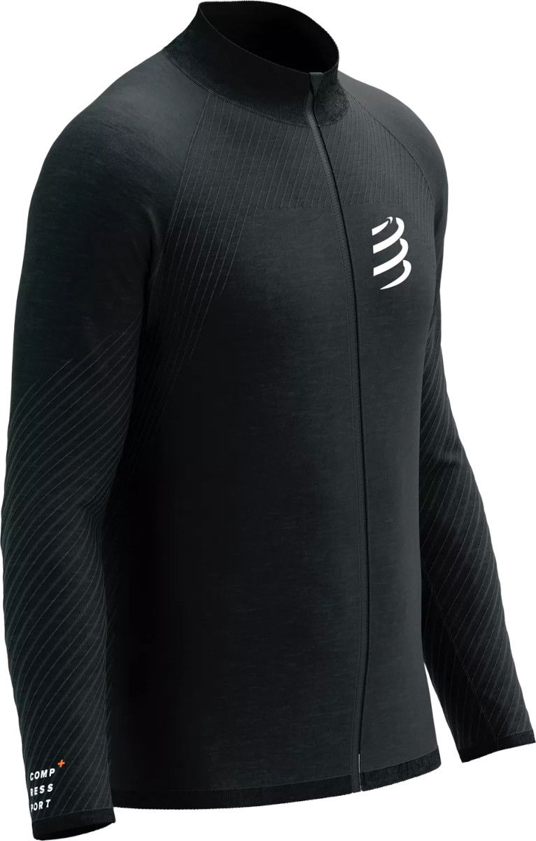 Dukserice Compressport Seamless Zip Sweatshirt Crna | aswu2199014