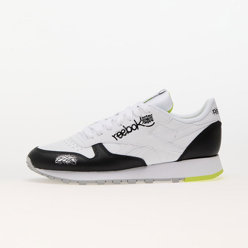 Tenisice i cipele Reebok Classic Leather Core Black/ Ftw White/ Acid Yellow Bijela | 100075004