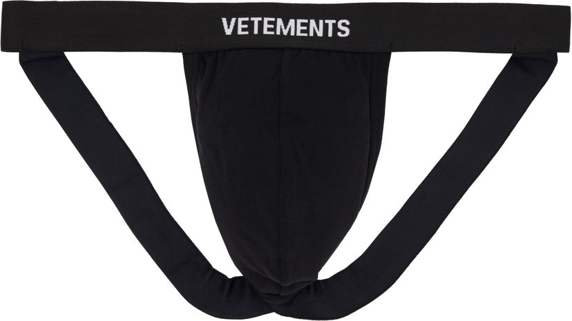 Gaćice VETEMENTS Vetements Logo Jockstrap Crna | MH76UN200BB