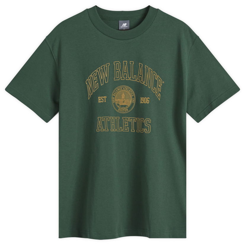 Majica kratkih rukava New Balance Varsity Oversized Tee Zelena | WT43548-NWG