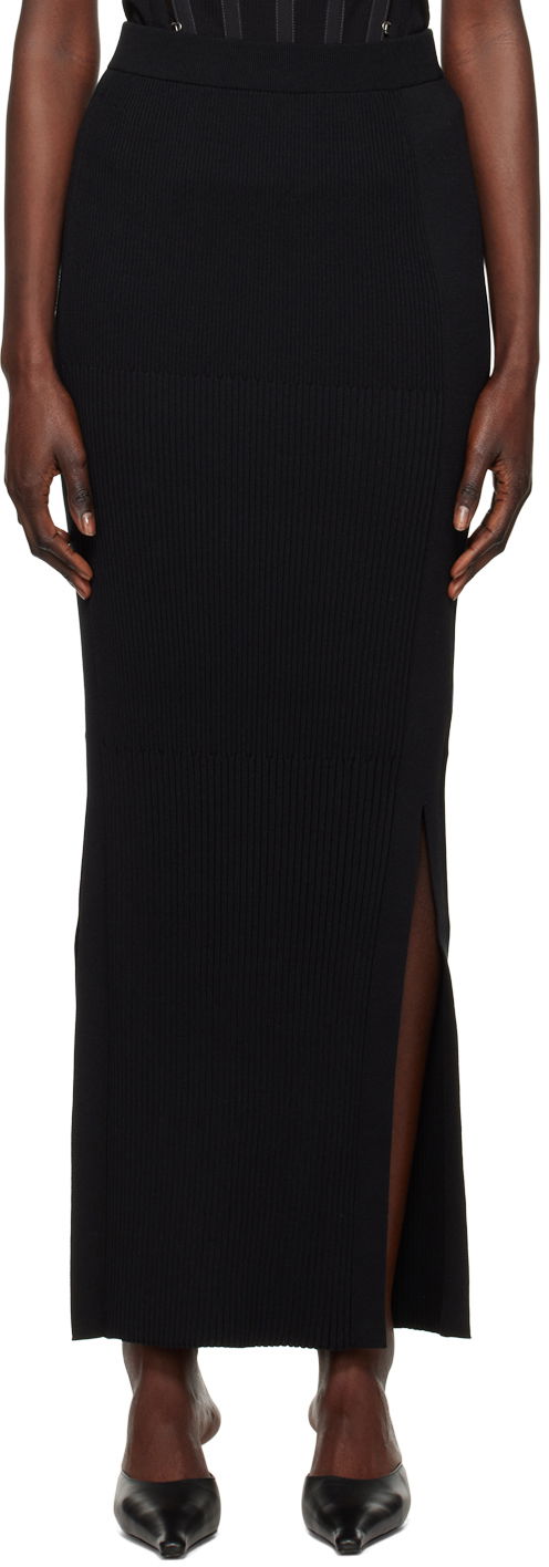 Suknja Dion Lee Gradient Rib Maxi Skirt Crna | A7660R23