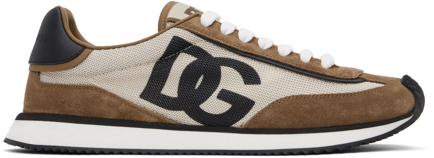 Tenisice i cipele Dolce & Gabbana Mixed-Material 'DG' Cushion Smeđa | CS2288 A3D24, 0
