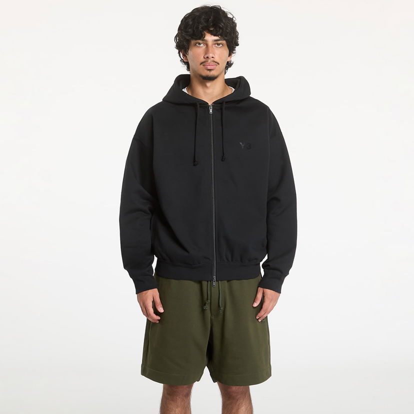 Dukserice Y-3 Brushed Terry Full Zip Hoodie UNISEX Black Crna | IW0073