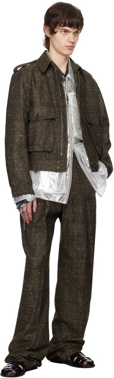 Bomber jakna Dries Van Noten Dries Van Noten Tweed Jacket Smeđa | 251-020510-1523, 3