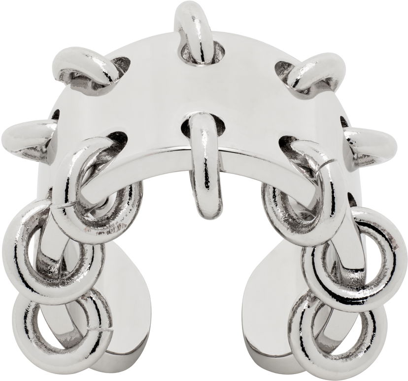 Prsten We11done We11done Pierced Wide Band Ring Metalik | WD-AJ0-25-504-U-SV