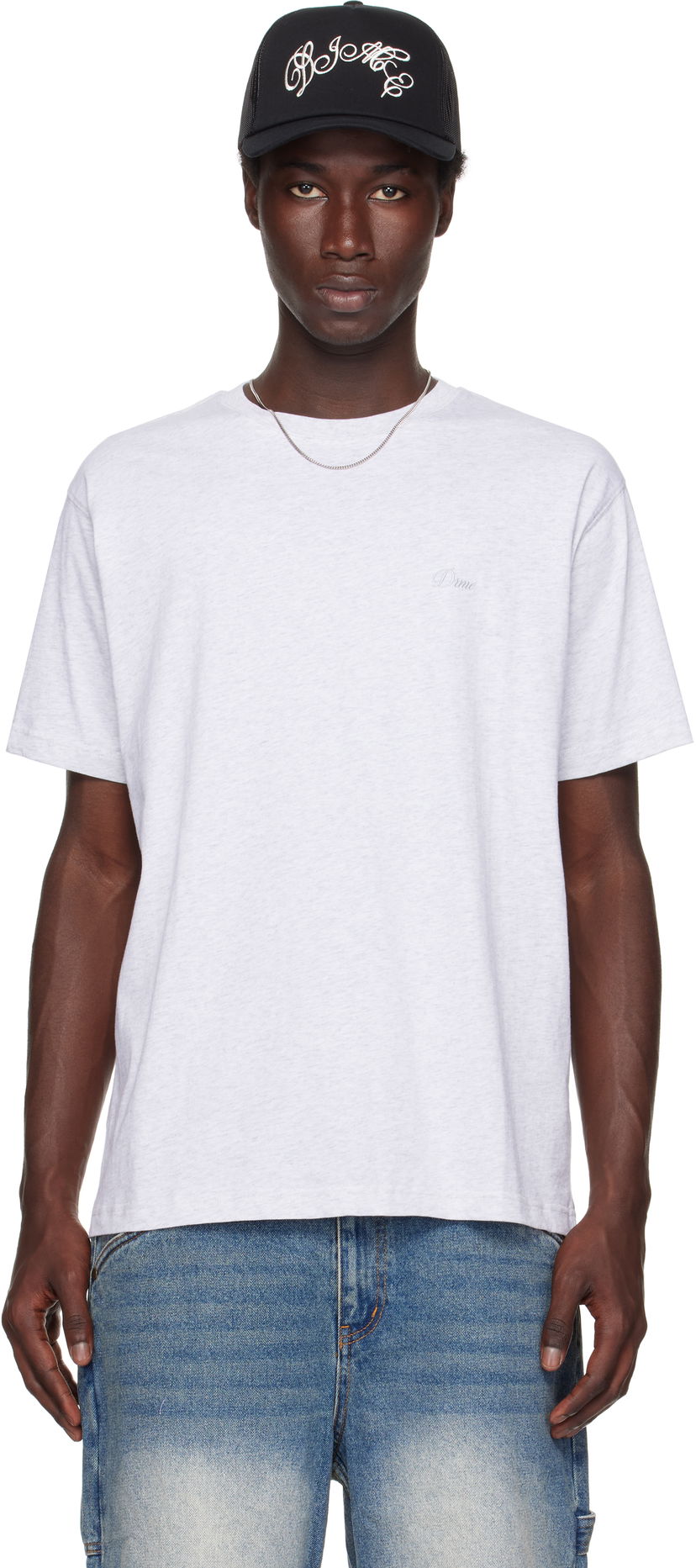 Majica kratkih rukava Dime Dime Cursive Small Logo T-Shirt Siva | DIMESU2539ASH