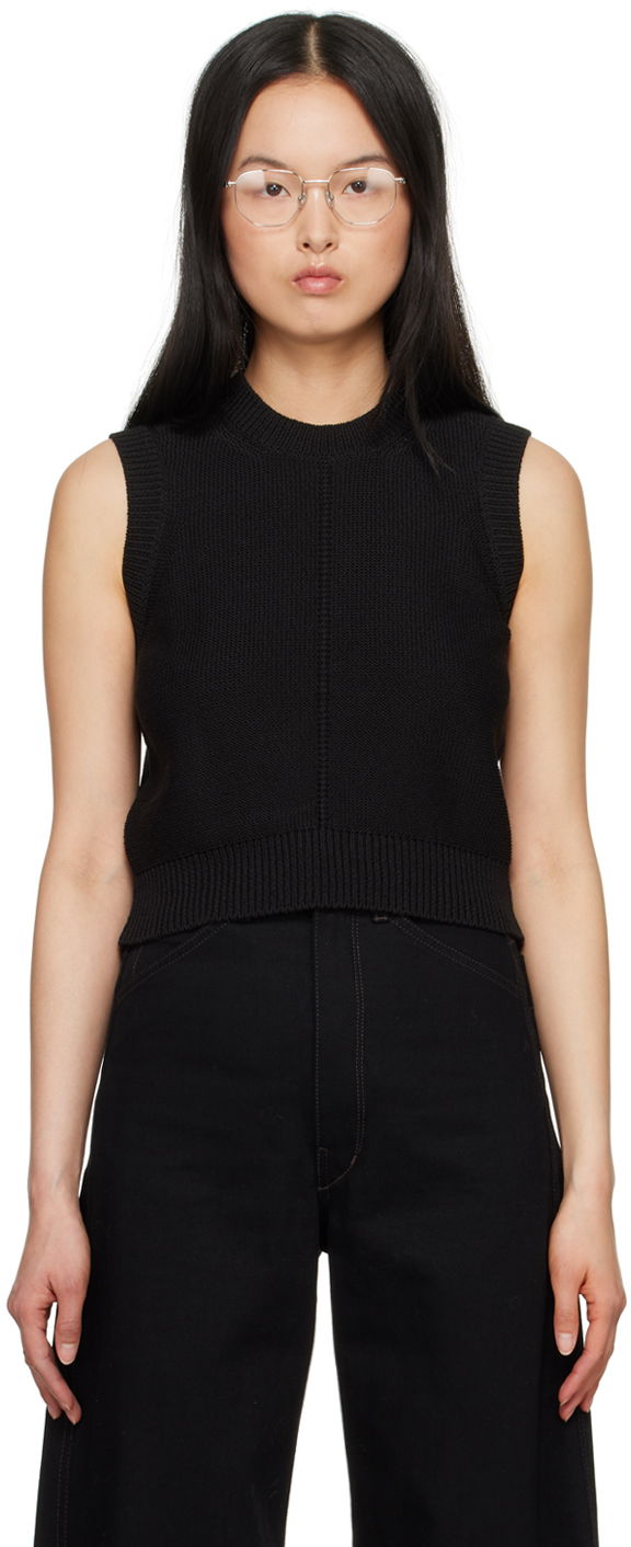 Džemper LEMAIRE Lemaire Cropped Knit Vest Crna | TO1208 LK1022