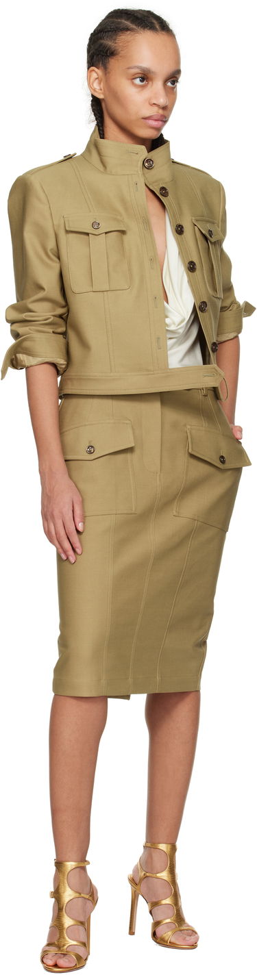 Jakna Tom Ford TOM FORD Cropped Safari Jacket Bež | CS1267-FAX1402, 3