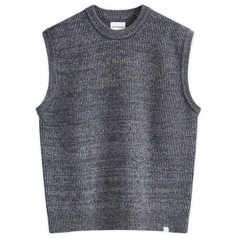 Prsluk NORSE PROJECTS Manfred Wool Cotton Crna | N45-0588-7111