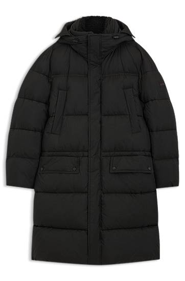 Parka BOSS Water-repellent long parka jacket Crna | 50543617, 0