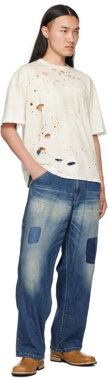 Majica kratkih rukava Neighborhood Neighborhood Savage Crewneck Distressed T-Shirt Bijela | 251OKNH-CSM04, 3