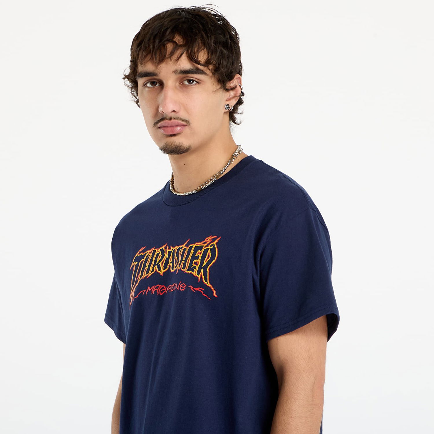 Majica kratkih rukava Thrasher T-Shirt Thrasher Cracked by Exteenager Tamnoplava | 145774, 1